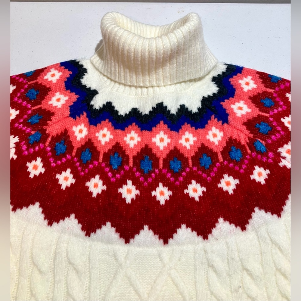 LOFT Fair isle turtleneck sweater